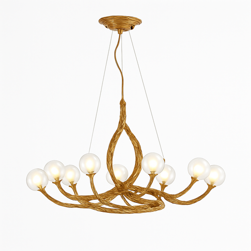 lustre suspendu en résine style moderne lampe rétro branche d'arbre