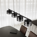 lustre suspendu en verre avec gradation réglable pour divers espaces