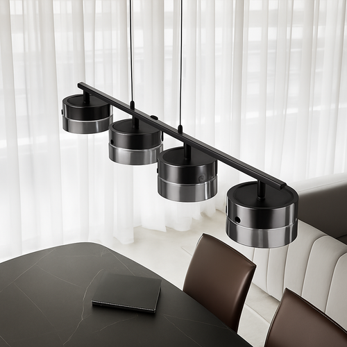 lustre suspendu en verre avec gradation réglable pour divers espaces