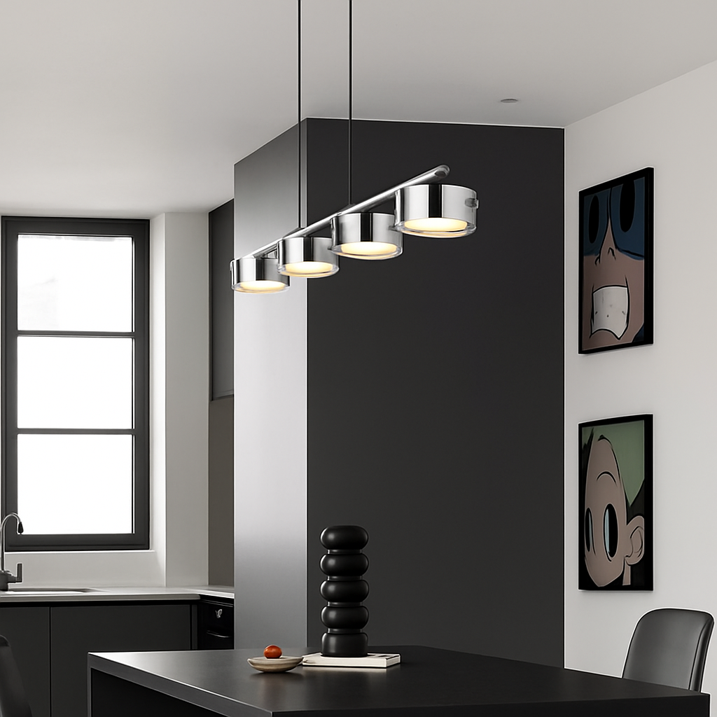 lustre suspendu en verre avec gradation réglable pour divers espaces - vue 5 sur 7