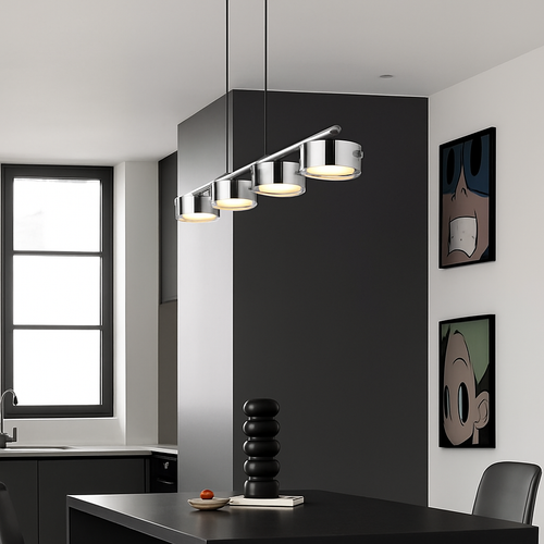 lustre suspendu en verre avec gradation réglable pour divers espaces