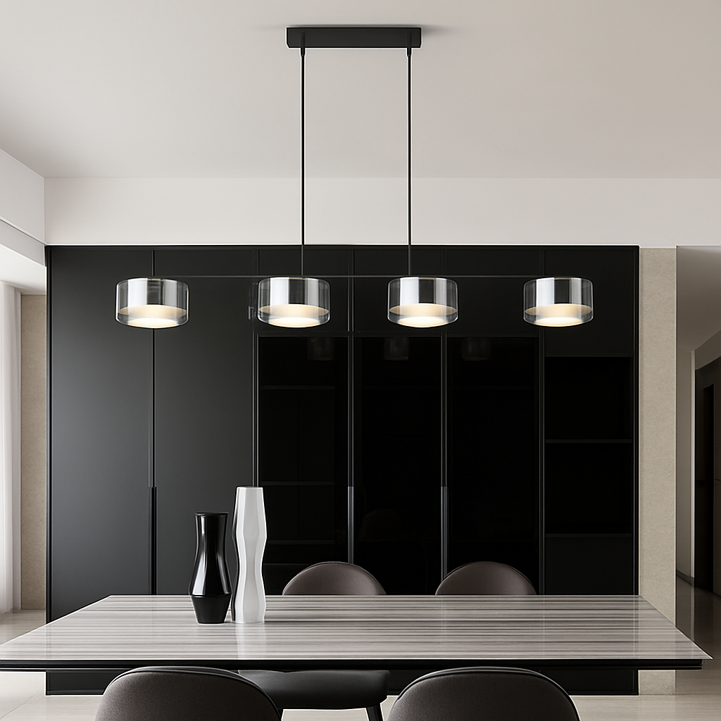 lustre suspendu en verre avec gradation réglable pour divers espaces - vue 6 sur 7