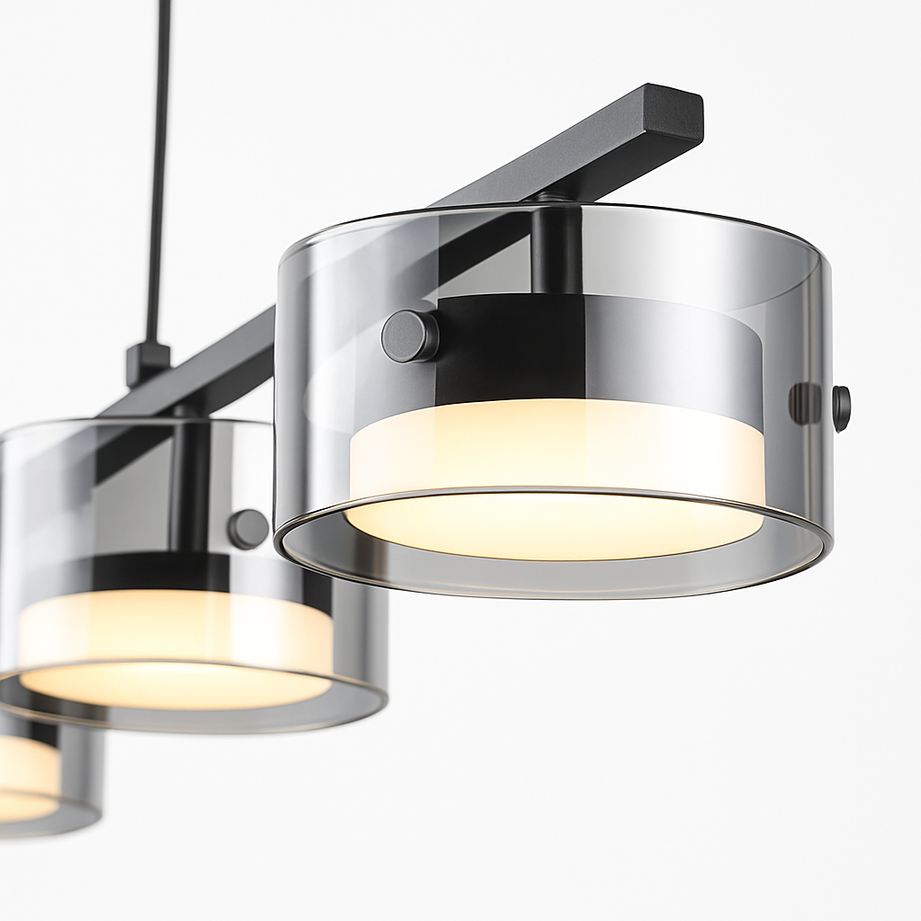 lustre suspendu en verre avec gradation réglable pour divers espaces - vue 7 sur 7