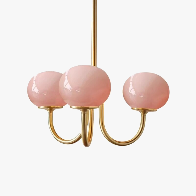 Lustre suspendu vintage en verre blanc