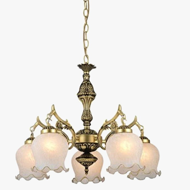 lustre vintage élégant en métal et verre design décoratif