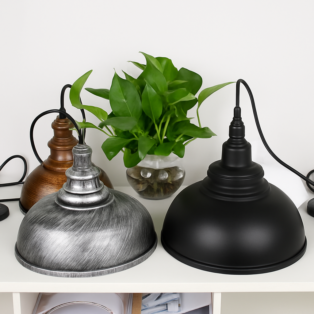 lustre vintage loft rétro pour bar cuisine et restaurant - vue 7 sur 9
