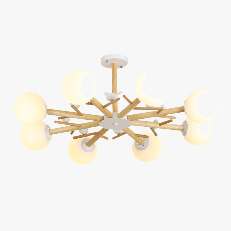 Lustres nordiques pour salon chambre cuisine verre Led lampe suspendue éclairage oiseau décor lampe moderne lustres de plafond