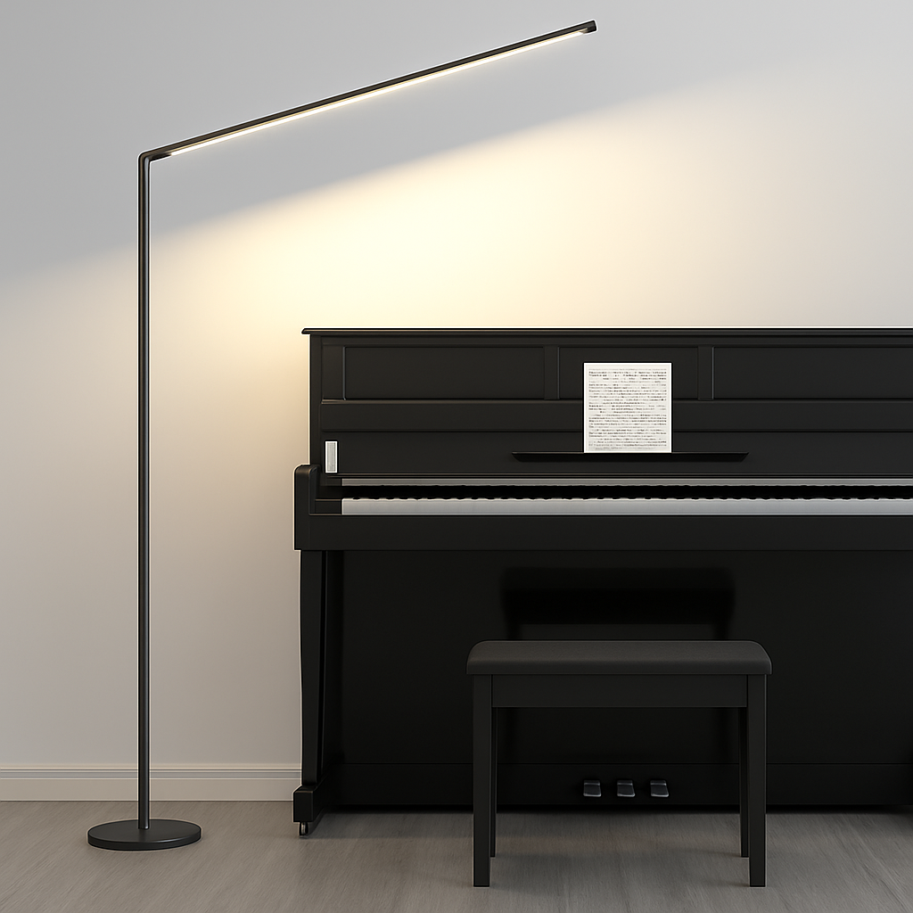 Minimalisme lampadaire LED Super lumineux lampe de lecture salon chambre chevet lampe verticale sol Piano luminaire - vue 5 sur 18