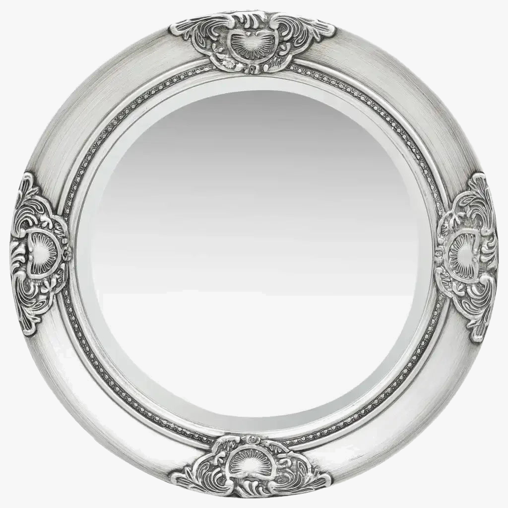 miroir baroque argenté décoration murale élégante pour intérieur