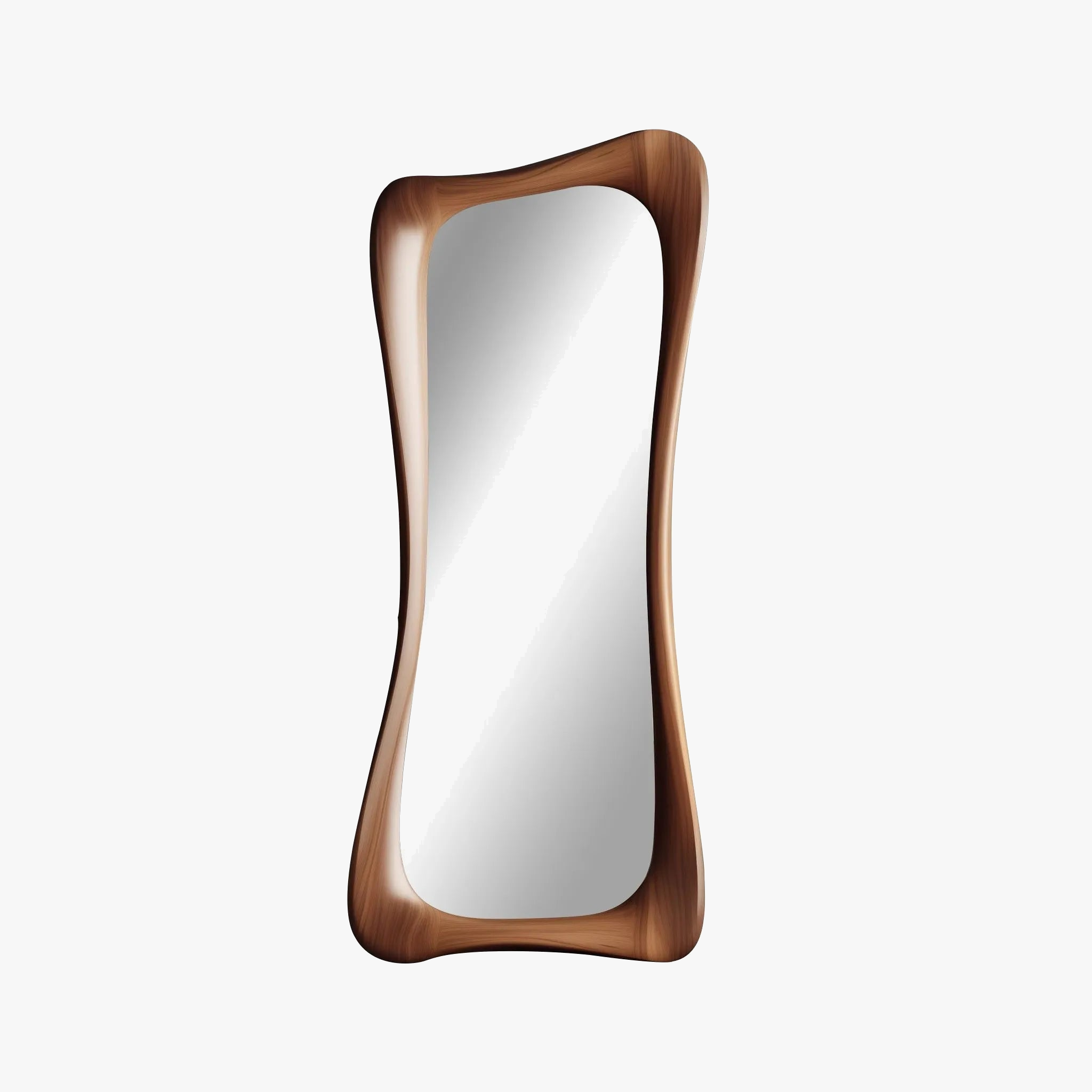 miroir décoratif français en bois de noyer style rétro luxe