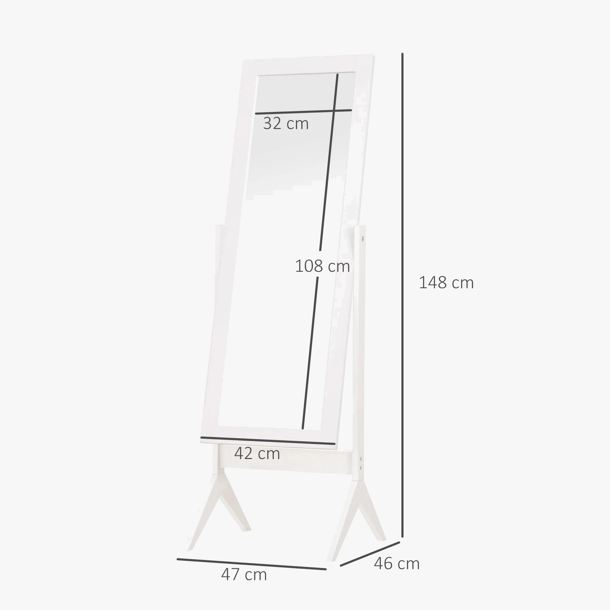 miroir de maquillage inclinable nordique pour déco moderne