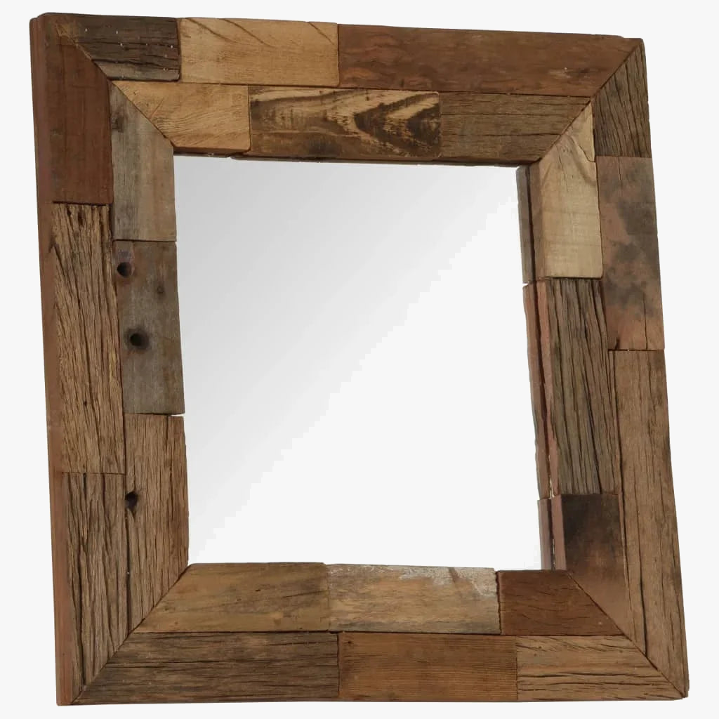 miroir en bois massif pour décoration murale élégante