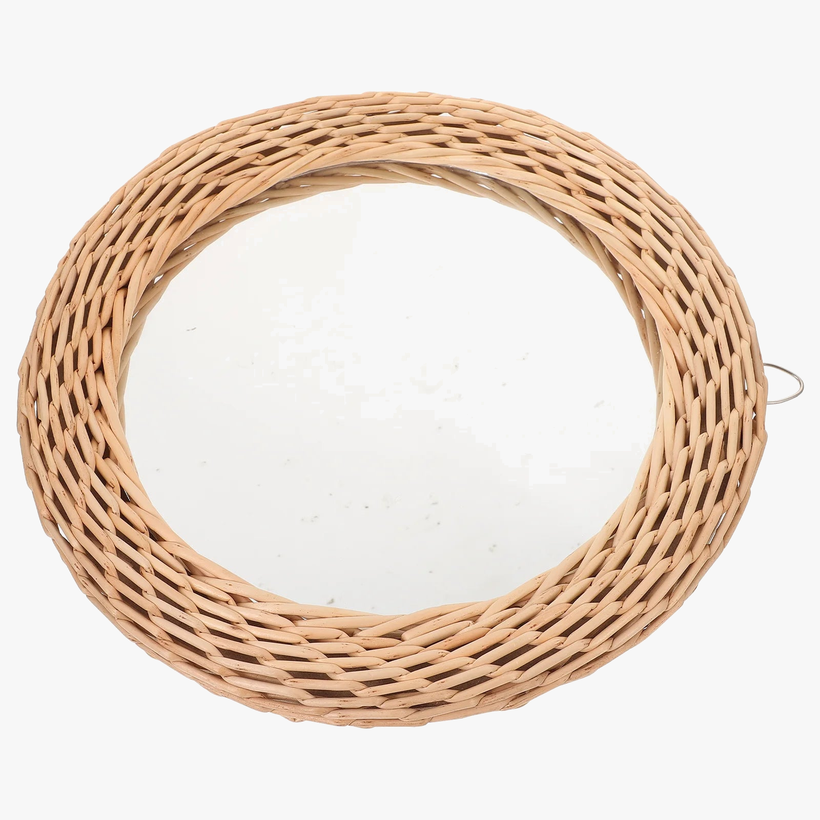 Miroir en rotin tissé pour une décoration rustique élégante