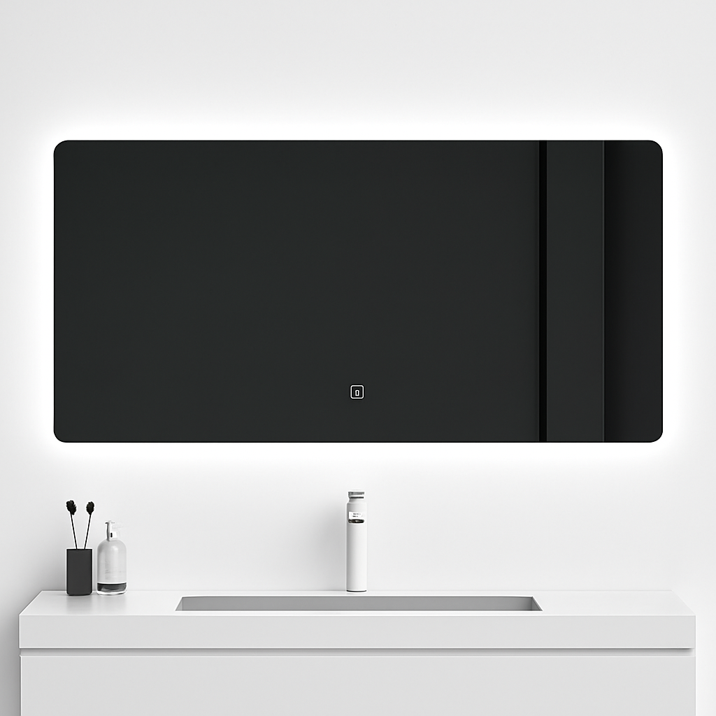 miroir intelligent rectangulaire à écran tactile avec éclairage led - vue 8 sur 10