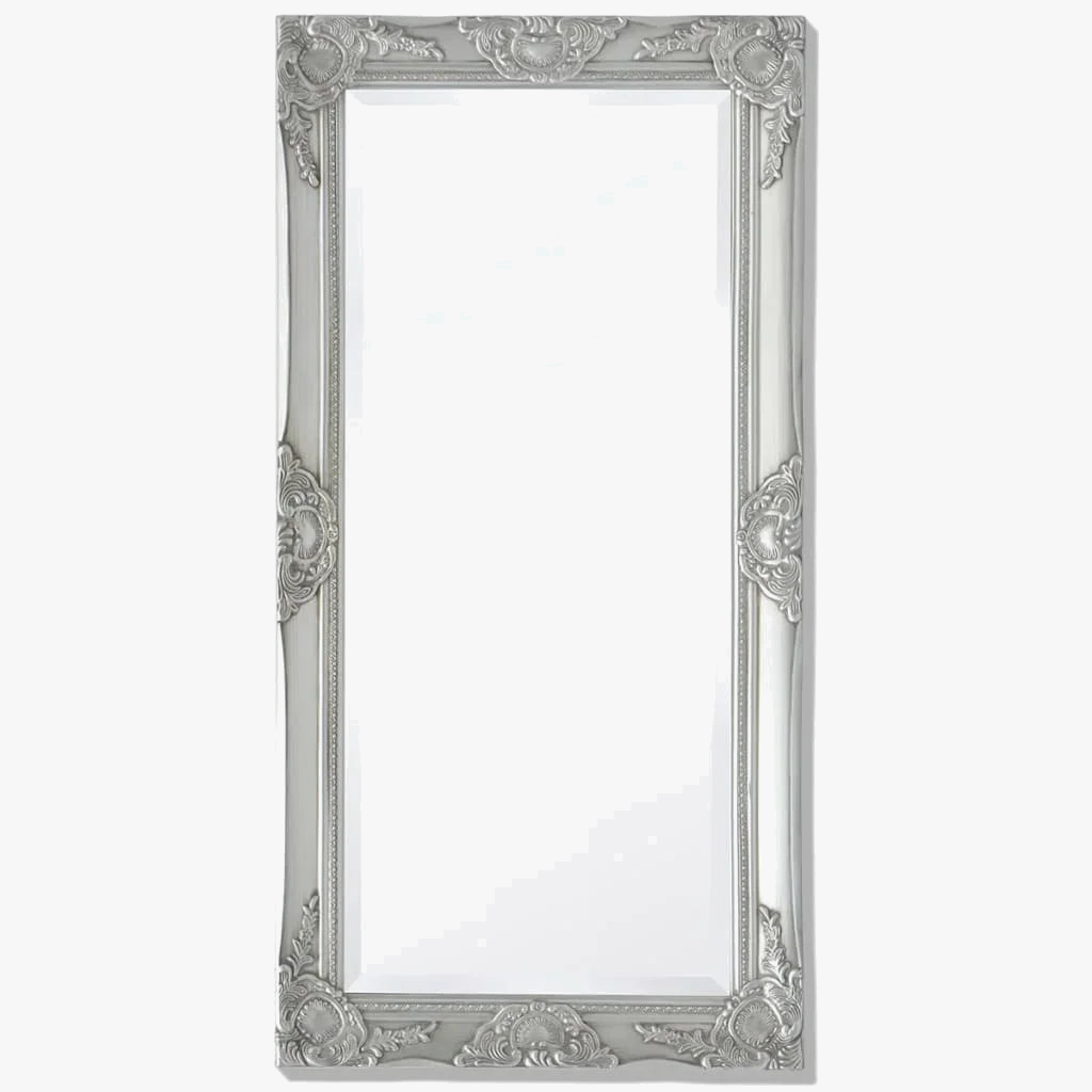 miroir mural baroque argent pour décoration intérieure élégante