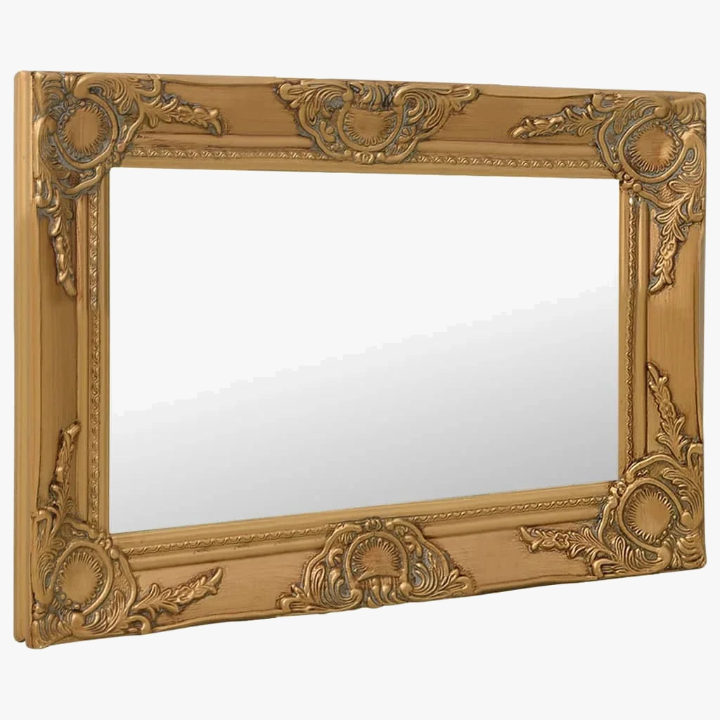 miroir mural baroque doré pour une décoration élégante