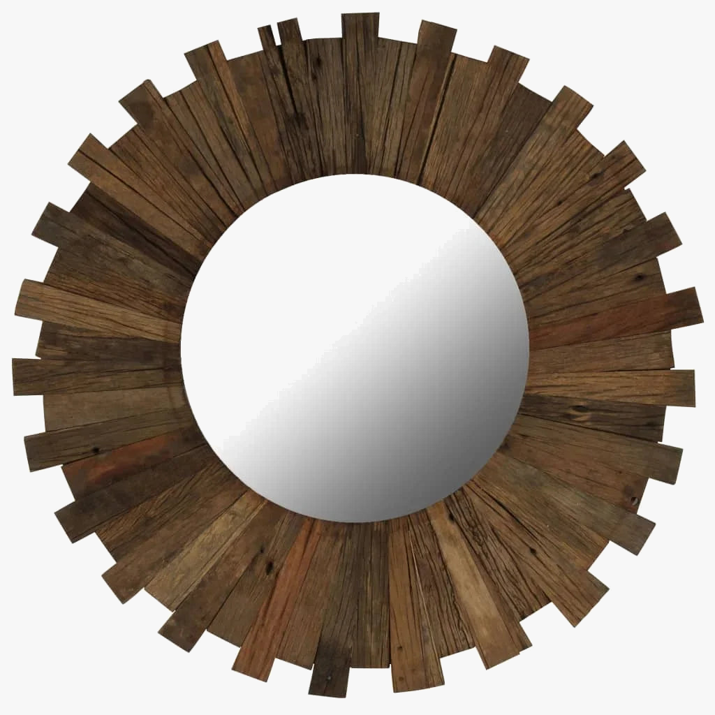 miroir mural en bois massif pour décoration intérieure élégante