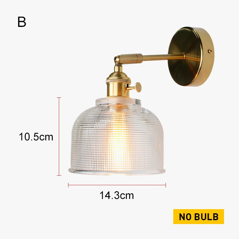 Moderne LED E27 verre applique murale cuivre applique décor à la maison interrupteur applique murale pour chambre costume pour 90-260V éclairage intérieur