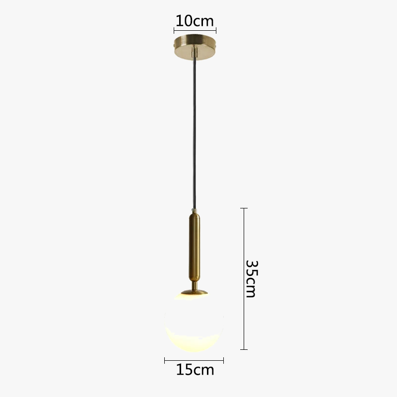 Moderne LED boule de verre installation or/noir intérieur cuisine suspension lampes chevet salle à manger éclairage décoration