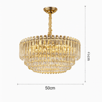 Moderne luxe cristal Led lustres salon décor Led Suspension lampe salle à manger Villa Suspension Luminaire Luminaire