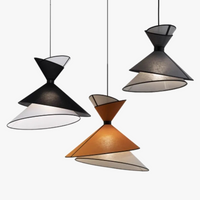 Moderne minimalisme tissu suspension LED lumières haut-parleur conception barre suspension lampe salle à manger suspension lampe Led Luminarias lampe luminaire