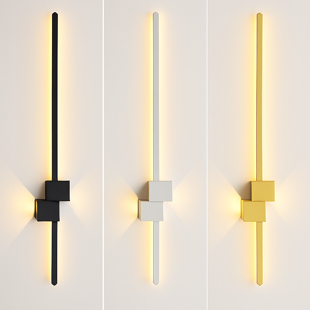 Moderne minimaliste LED intérieur applique ligne lampe longue bande applique murale TV fond mur chambre salon allée couloir lampe - vue 6 sur 15