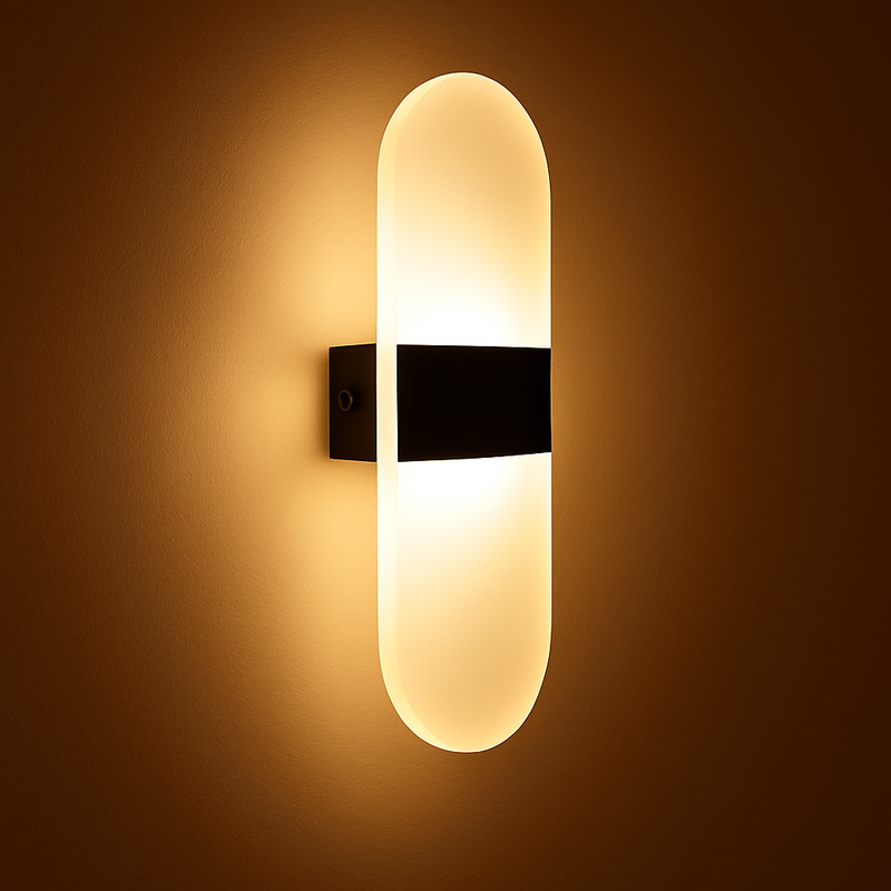 Moderne Simple Chambre Chevet Acrylique applique Créative LED rectangulaire ellipse бра décor à la maison luminaria induction applique murale