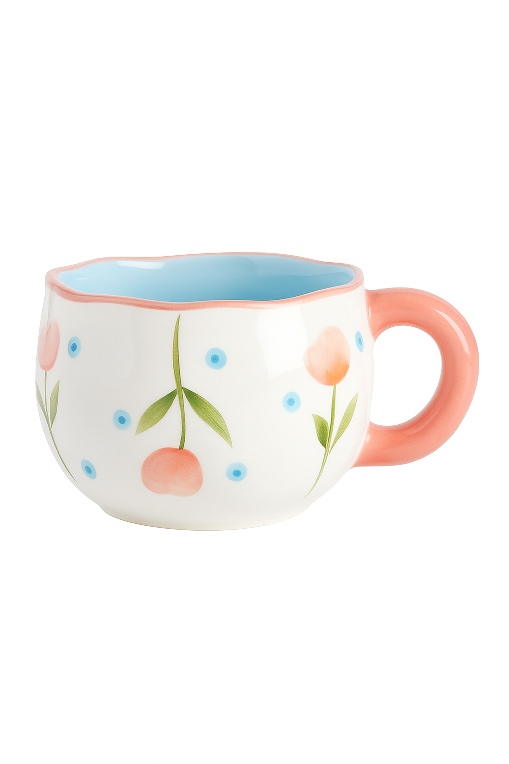Mug céramique irregulier pincé main style coreen