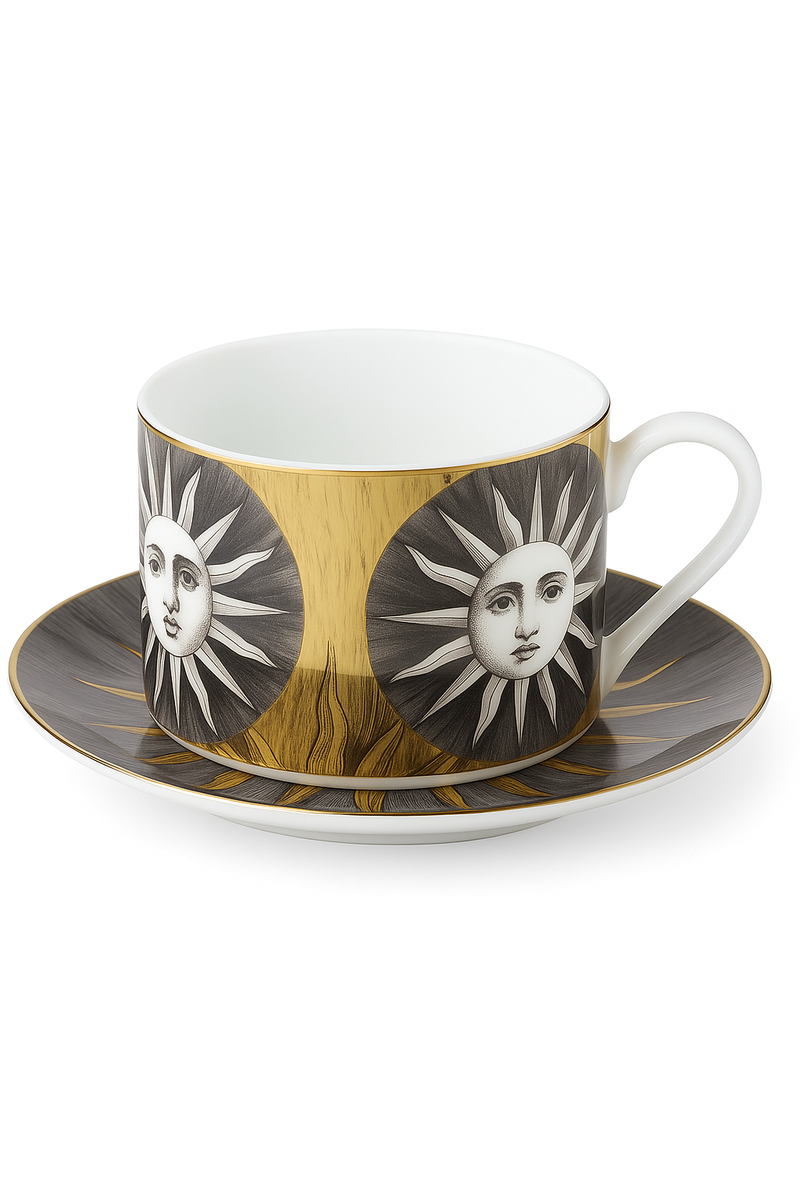 Mug céramique porcelaine motif animal doré style europe