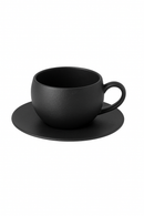 Mug céramique style pierre volcanique avec soucoupe