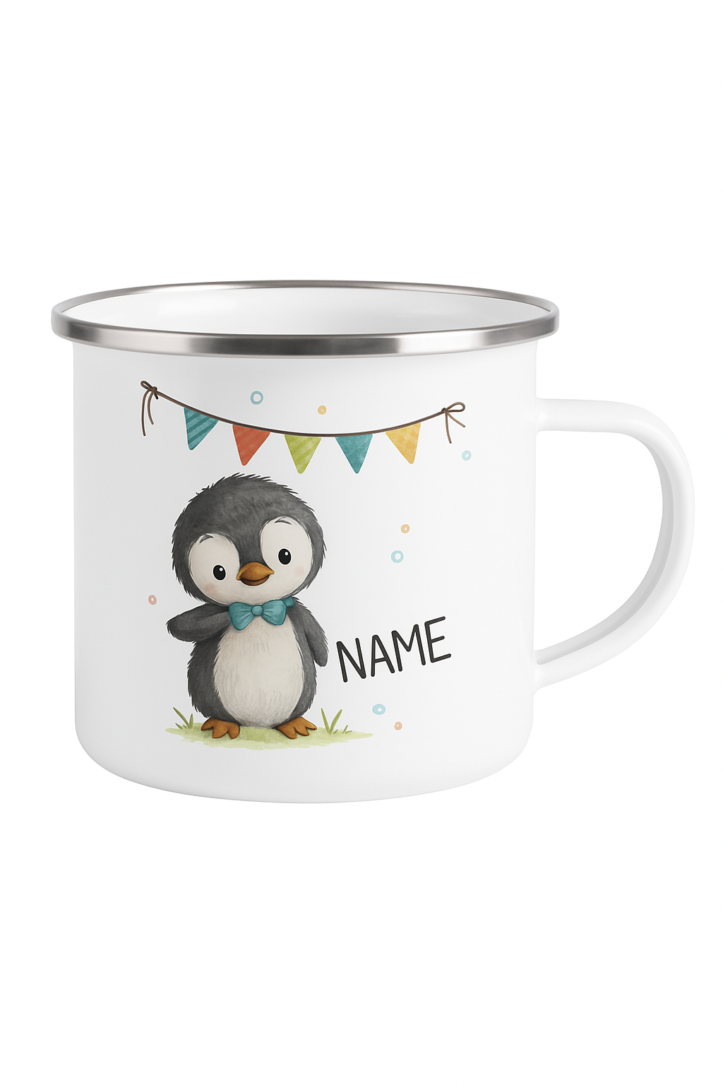 Mug enfant personnalisé avec animal style dessin enamel