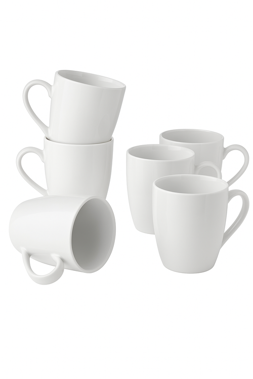 Mug porcelaine style occidental lot de 6 pièces