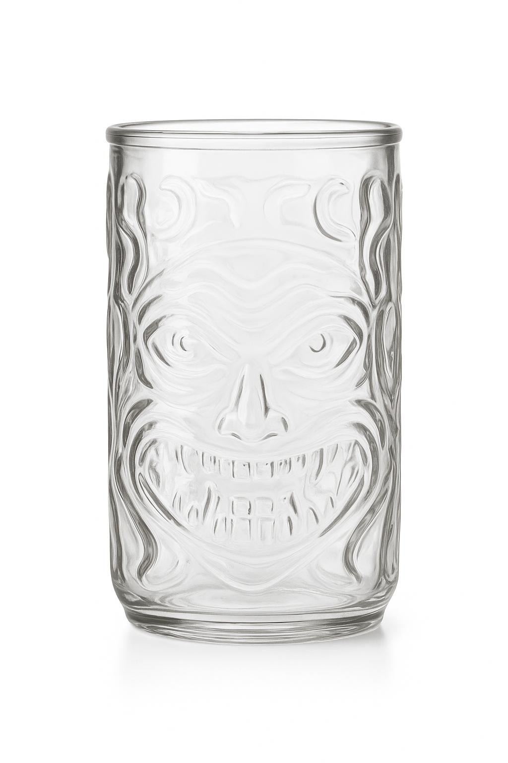 Mug tiki en verre transparent style bar festif