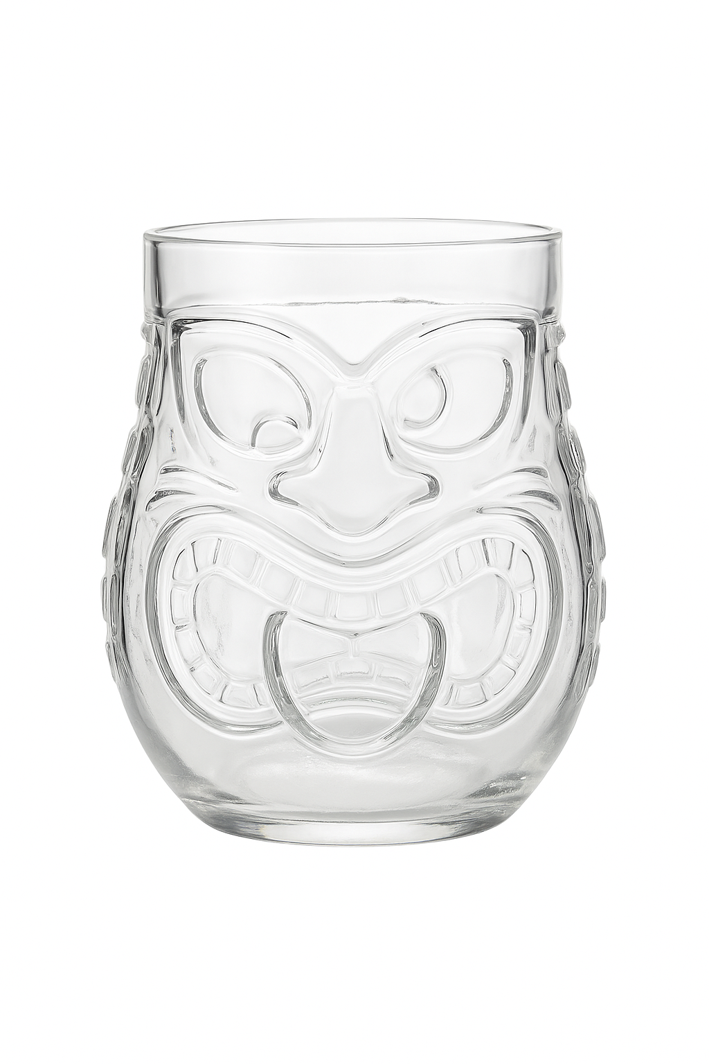 Mug tiki en verre transparent style bar festif