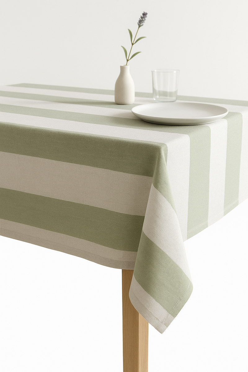 Nappe bohème à rayures géométriques décoration table polyester