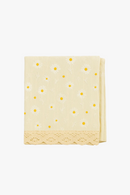 Nappe coton brodée marguerites style coréen table repas