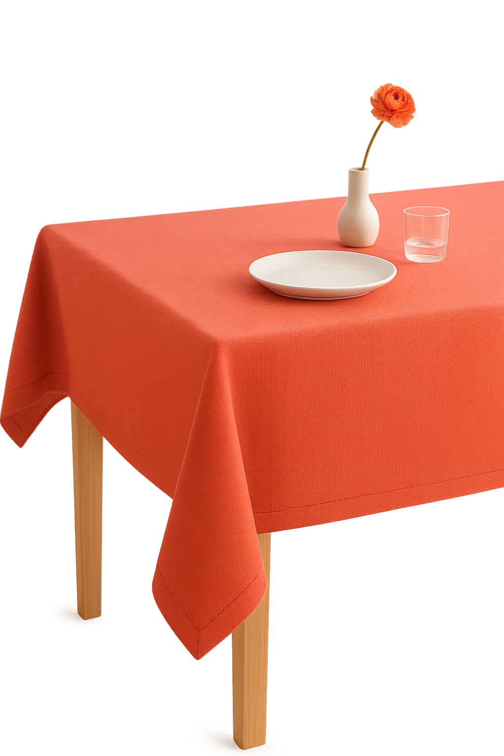 Nappe coton lin imperméable style naturel table repas