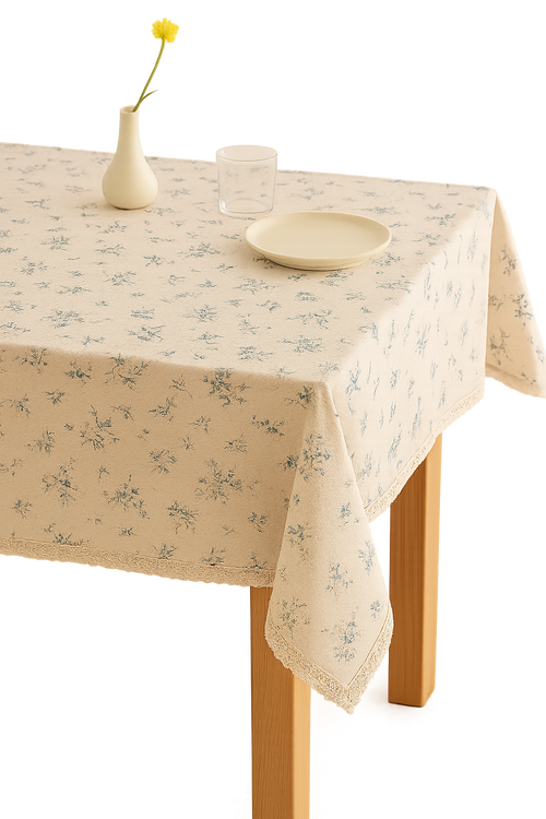 Nappe coton motifs marguerites style coréen table repas