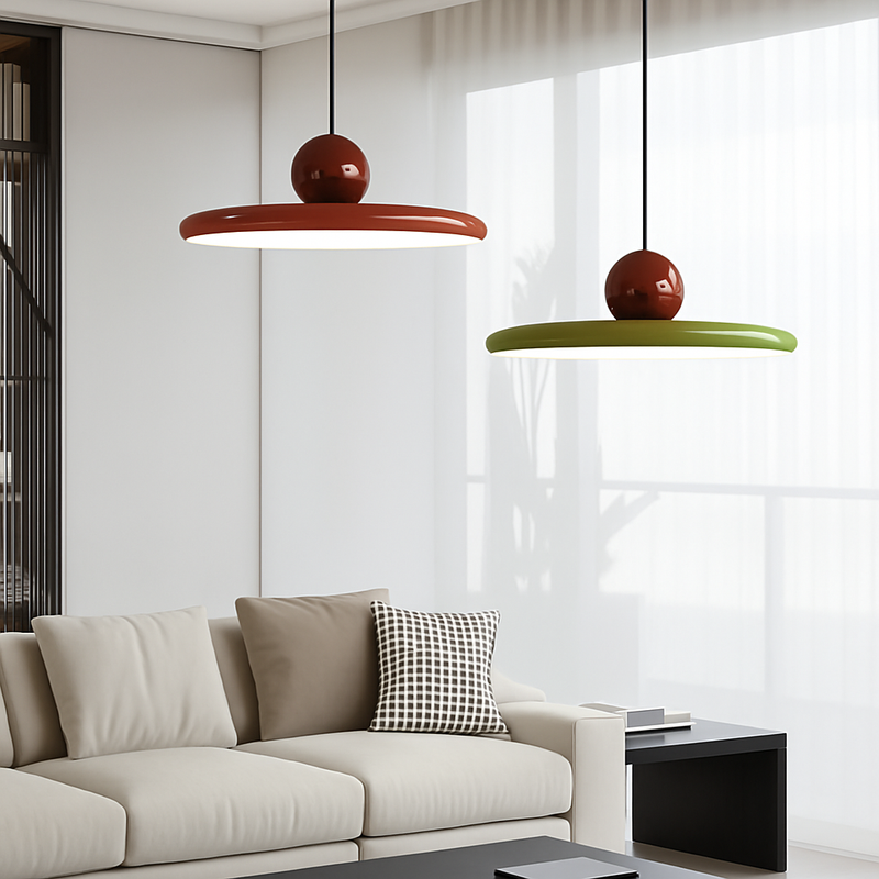 Nordique LED Suspension Lumière Crème Vent Soucoupe Volante Lampes Pour Salon Chambre Chevets Restaurant Hôtel Éclairage Intérieur