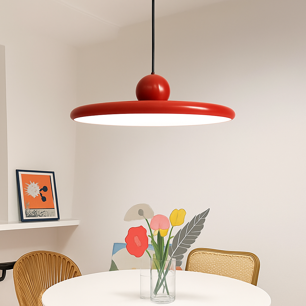 Nordique LED Suspension Lumière Crème Vent Soucoupe Volante Lampes Pour Salon Chambre Chevets Restaurant Hôtel Éclairage Intérieur - vue 7 sur 18