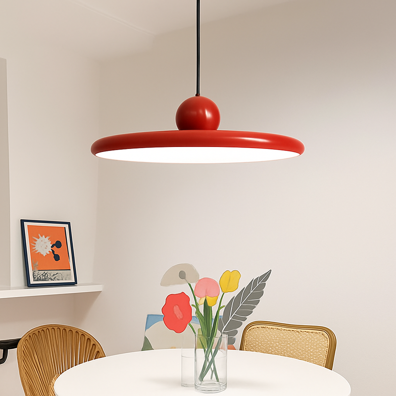 Nordique LED Suspension Lumière Crème Vent Soucoupe Volante Lampes Pour Salon Chambre Chevets Restaurant Hôtel Éclairage Intérieur