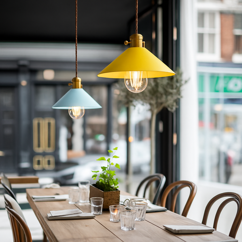 Nordique Macaron Coloré LED suspension Simple en fer forgé luminaria intérieur salon chambre suspension lampe décor à la maison lustre