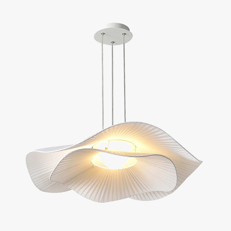 Nordique minimaliste tissu crème Wabi Sabi Style Led lustre salon chambre décor à la maison Loft suspension lumières lampe suspendue