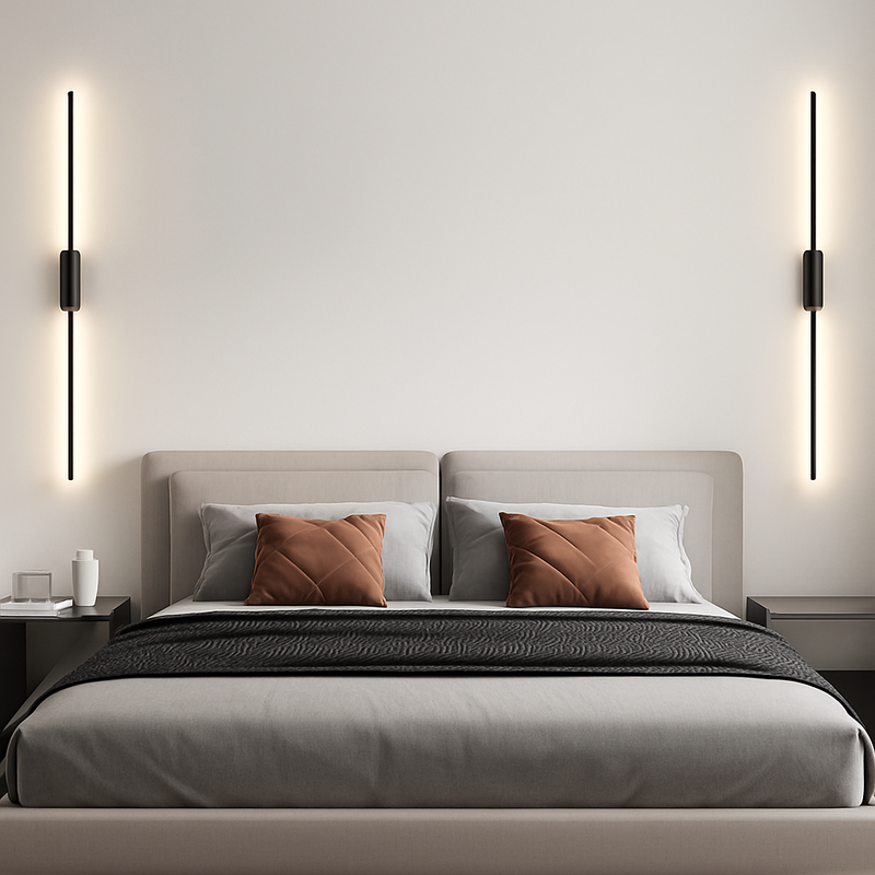 Nordique noir applique murale LED lumières applique pour chambre salon lampes d'intérieur applique murale Luminaires décor pour la maison AC110-220V