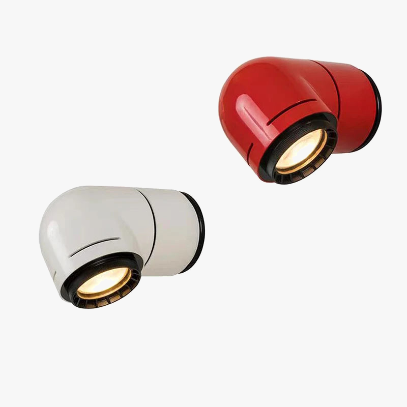 Applique spot LED créative blanc rouge PVC 4000K pour chambre salon allée escaliers