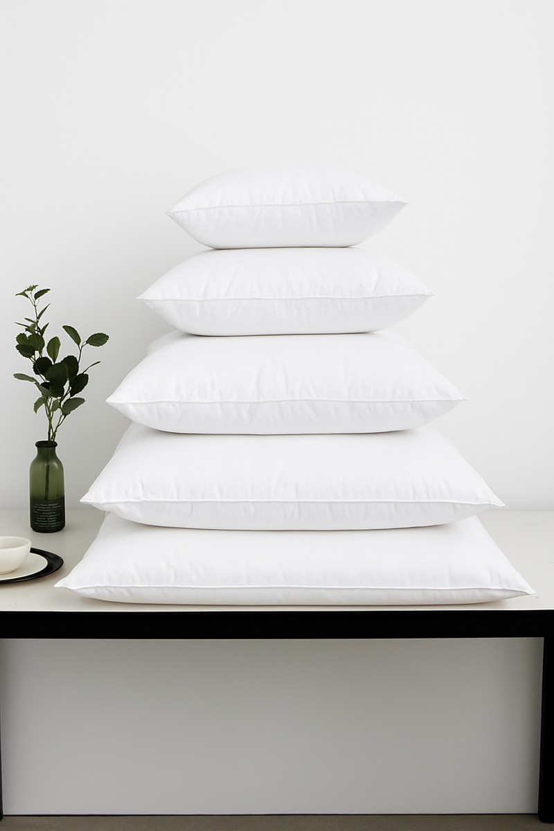 oreiller de qualité hôtelière en plumes synthétiques douces 30x50 50x50 65x65 48x74