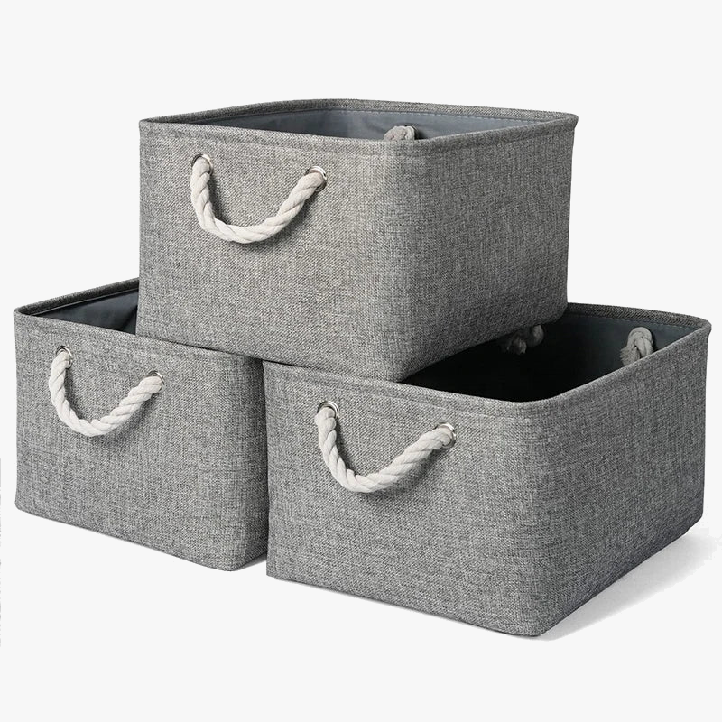 Pannier organisateur de jouets en coton et lin pour enfants