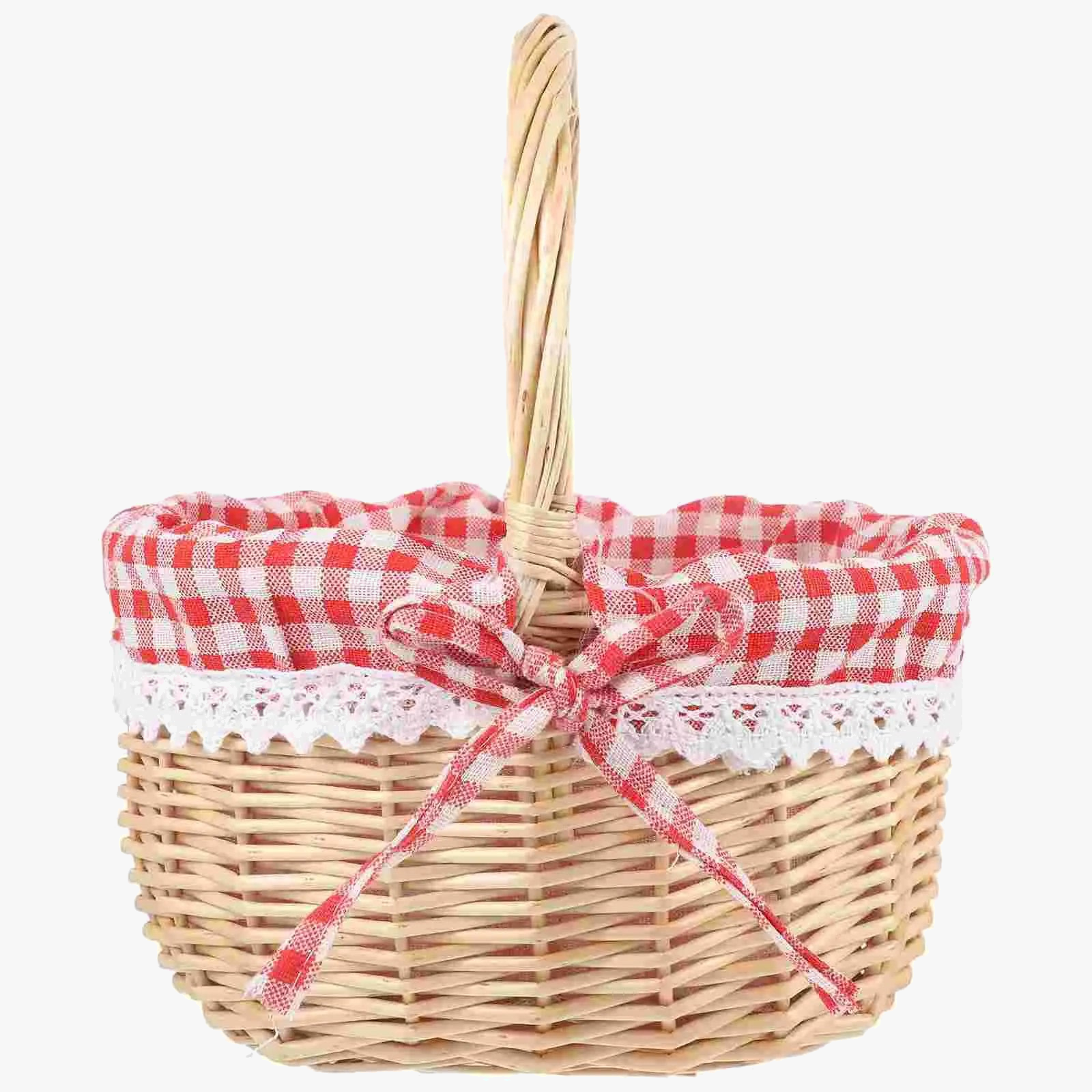 panier zerodeko petit chaperon rouge tissé à la main pour pique-nique rangement