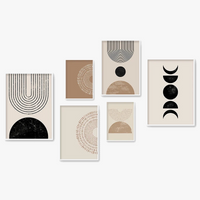 peinture abstraite moderne lignes géométriques pour décoration murale