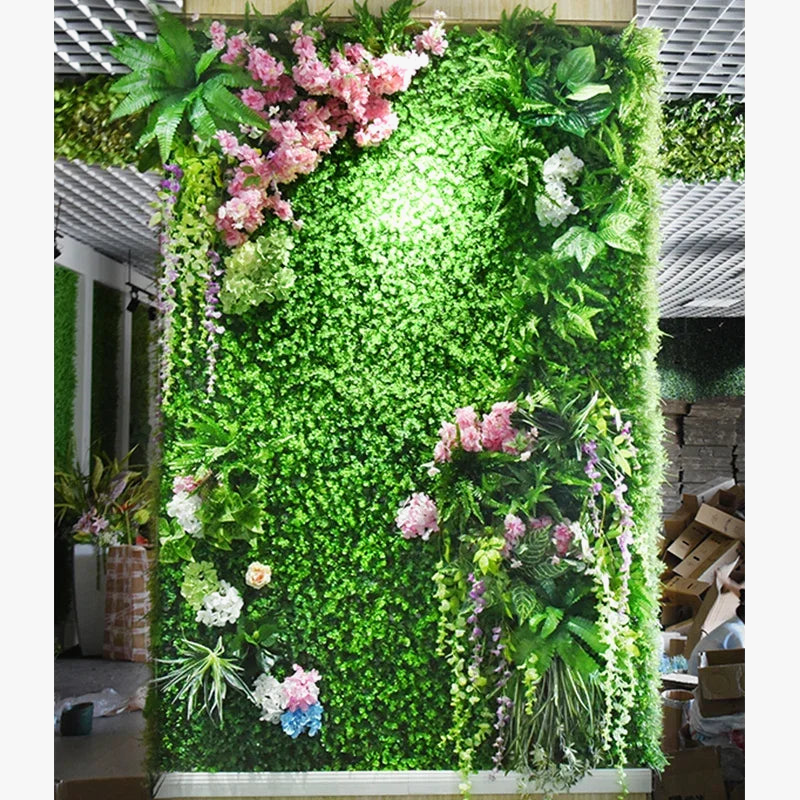 pelouse artificielle décoration murale pour événements et fêtes